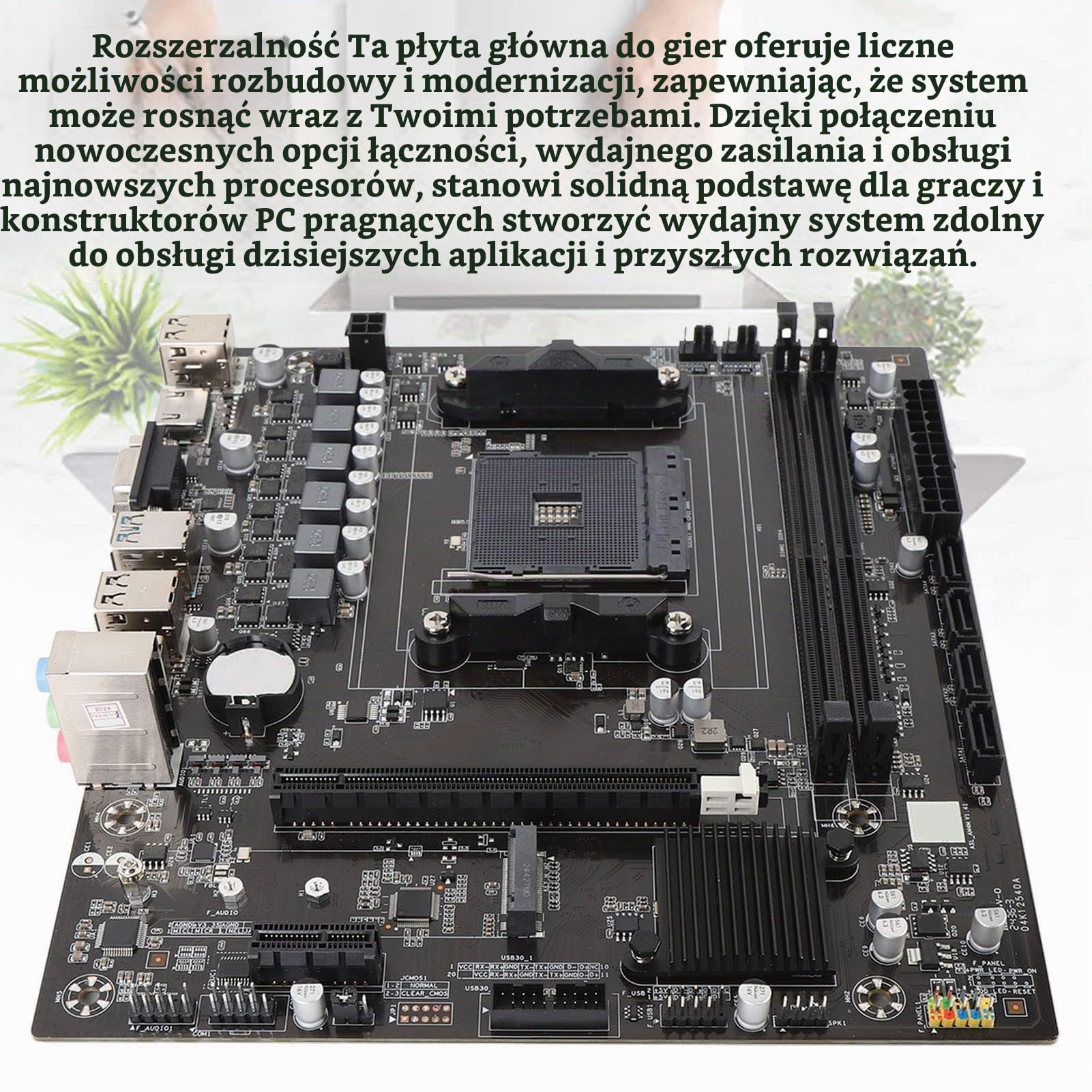 Komputerowa Płyta Główna, AM4 Gniazdo M ATX B450 Gaming Board z DDR4 RAM, dla Procesorów Ryzen 1 do 5.