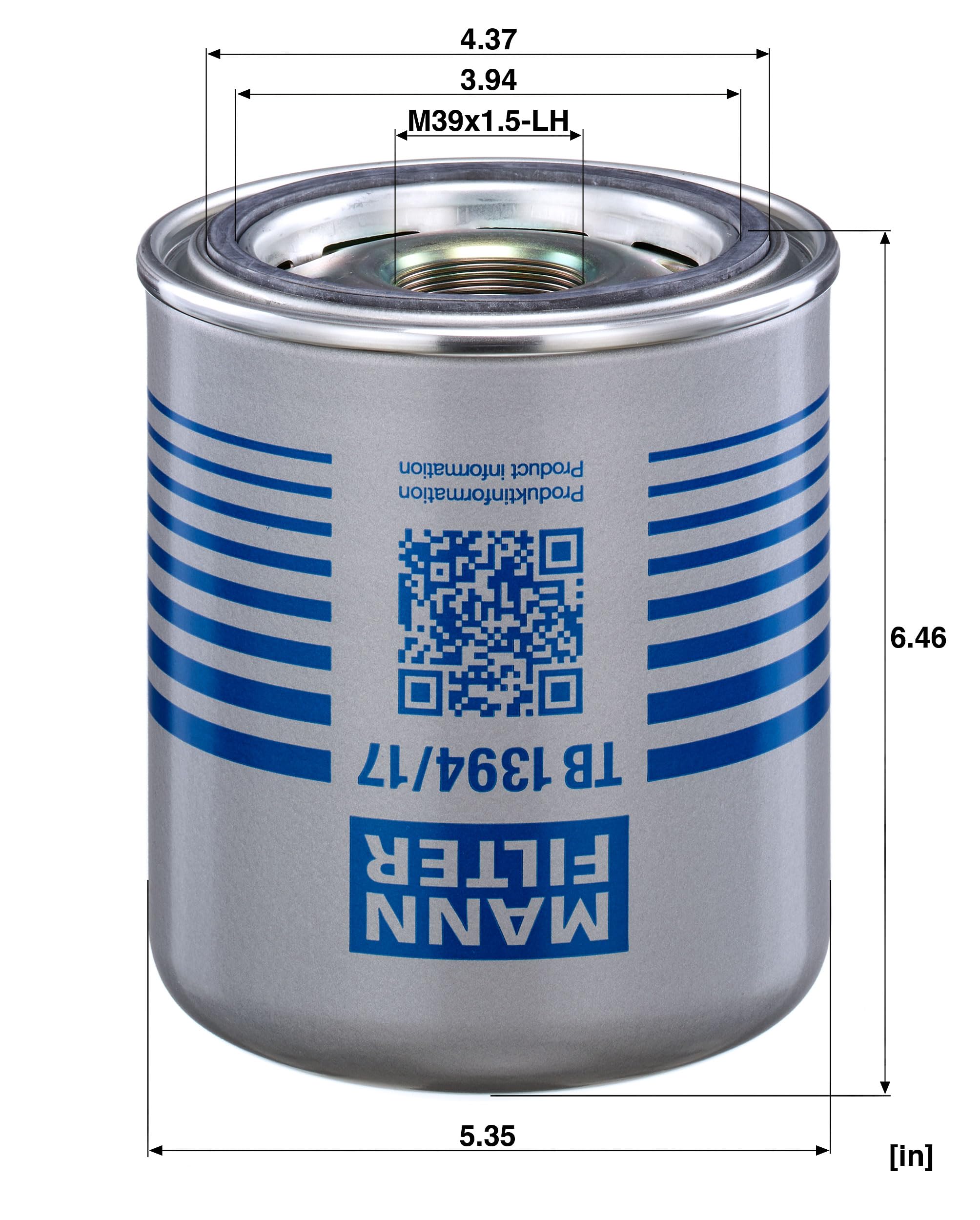MANN-FILTER, TB 1394/17 x Cartouches de dessiccateur d’air