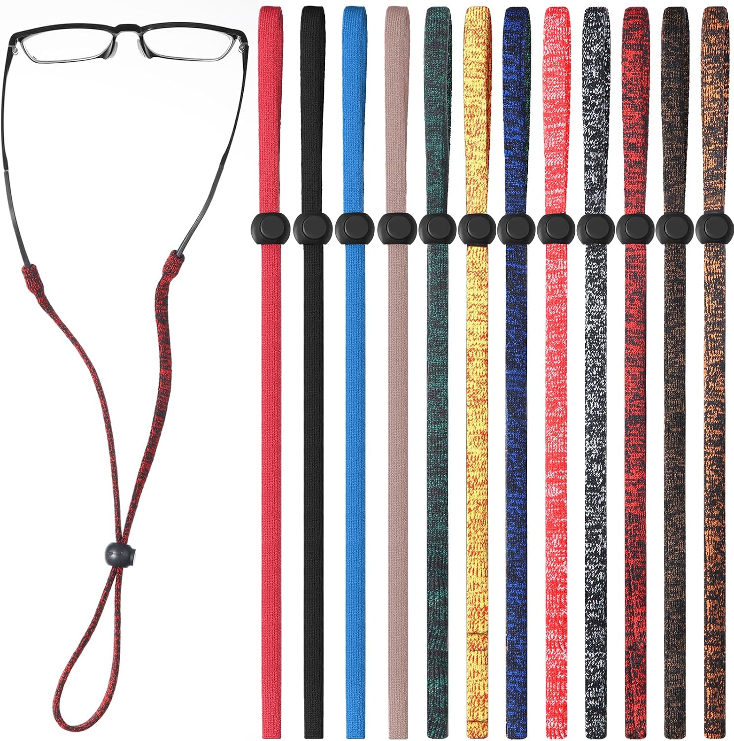 Chicingyou Sunglasses Retainer Holder Strap Sports Adjustable Glasses Keeper Lanyard Band Elastic Nylon Neck Cord String