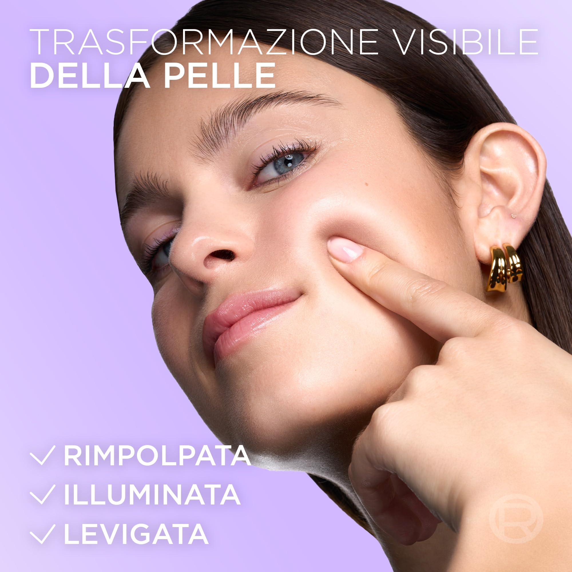 L'Oréal Paris Glass Skin Maschera in Idrogel, Per Tutti i Tipi di Pelle, Pelle Luminosa e Radiosa, Risultati Istantanei, Trend Coreana, Con Acido Ialuronico e Centella Asiatica, Revitalift, 1x37gr
