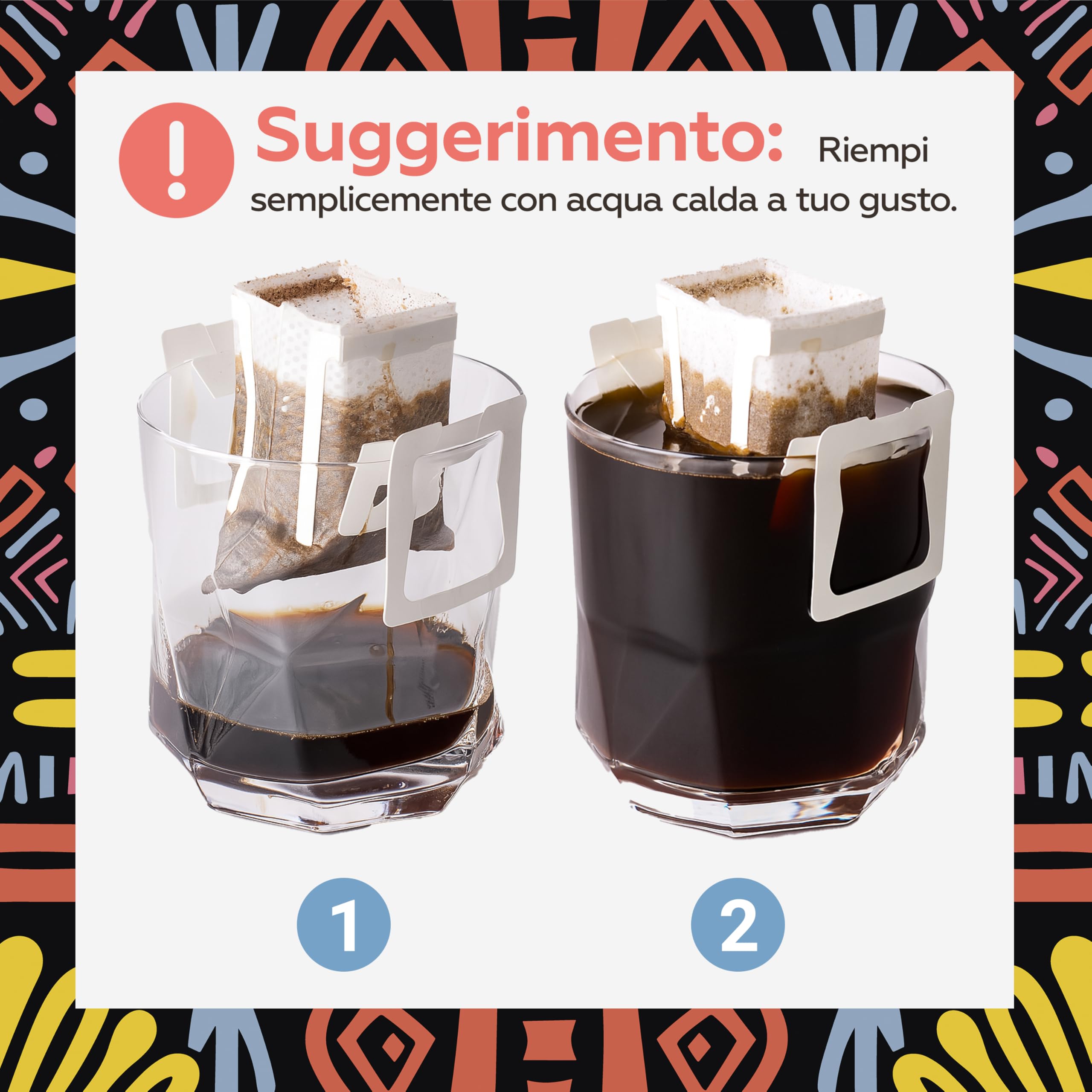 PROFISTA Drip Coffee (Colombia Zyffo Set), Bustine Caffè in Infusione - da Portare con Sé, per la Festa del Papà - Set per il Campeggio, 100% Arabica Macinato, 30 x 12 g (Colombia)
