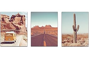 Tranquil Desert Vibes: Set of 3 Vintage Wall Art Prints