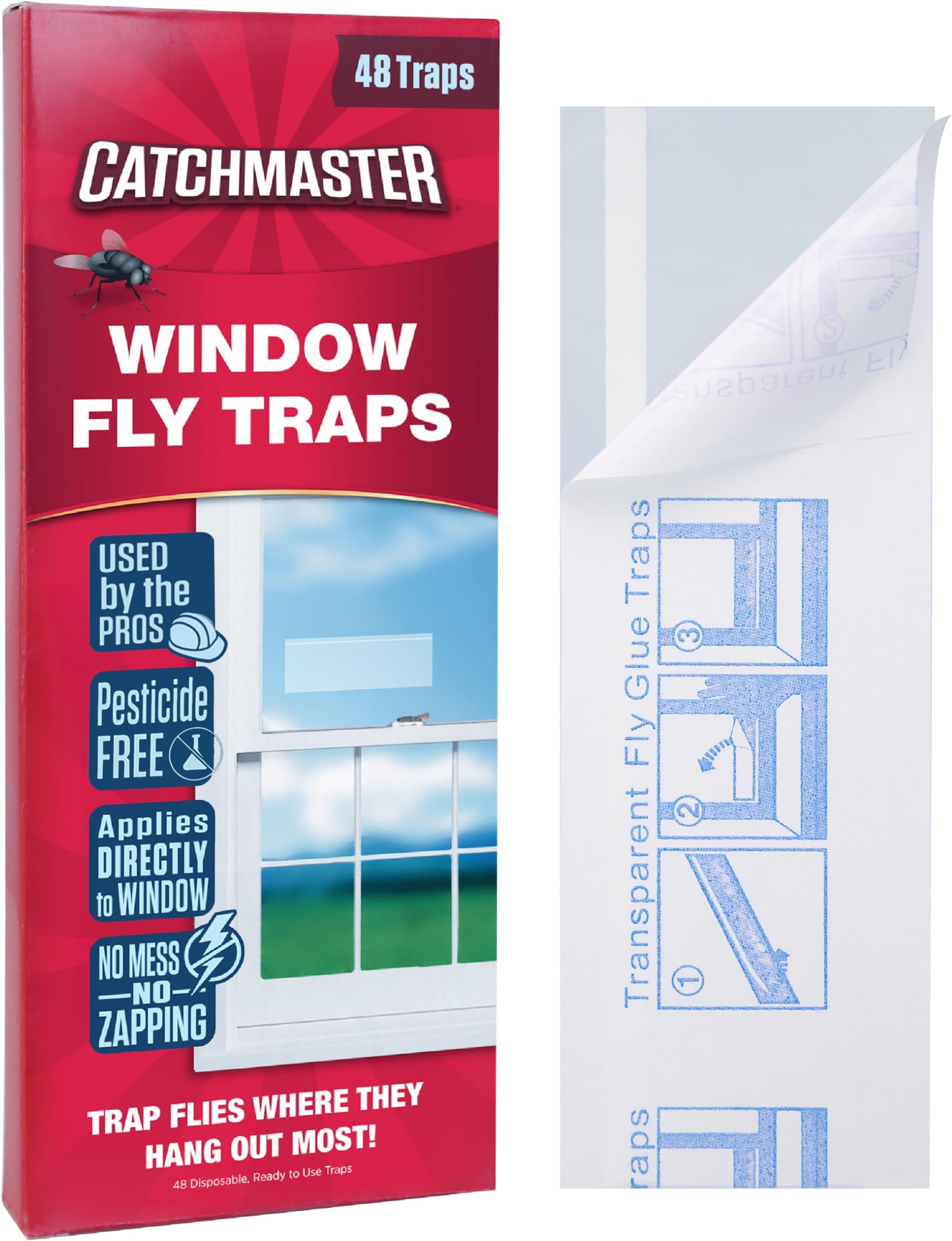 904-12 Clear Window Fly Trap, 12-Pack