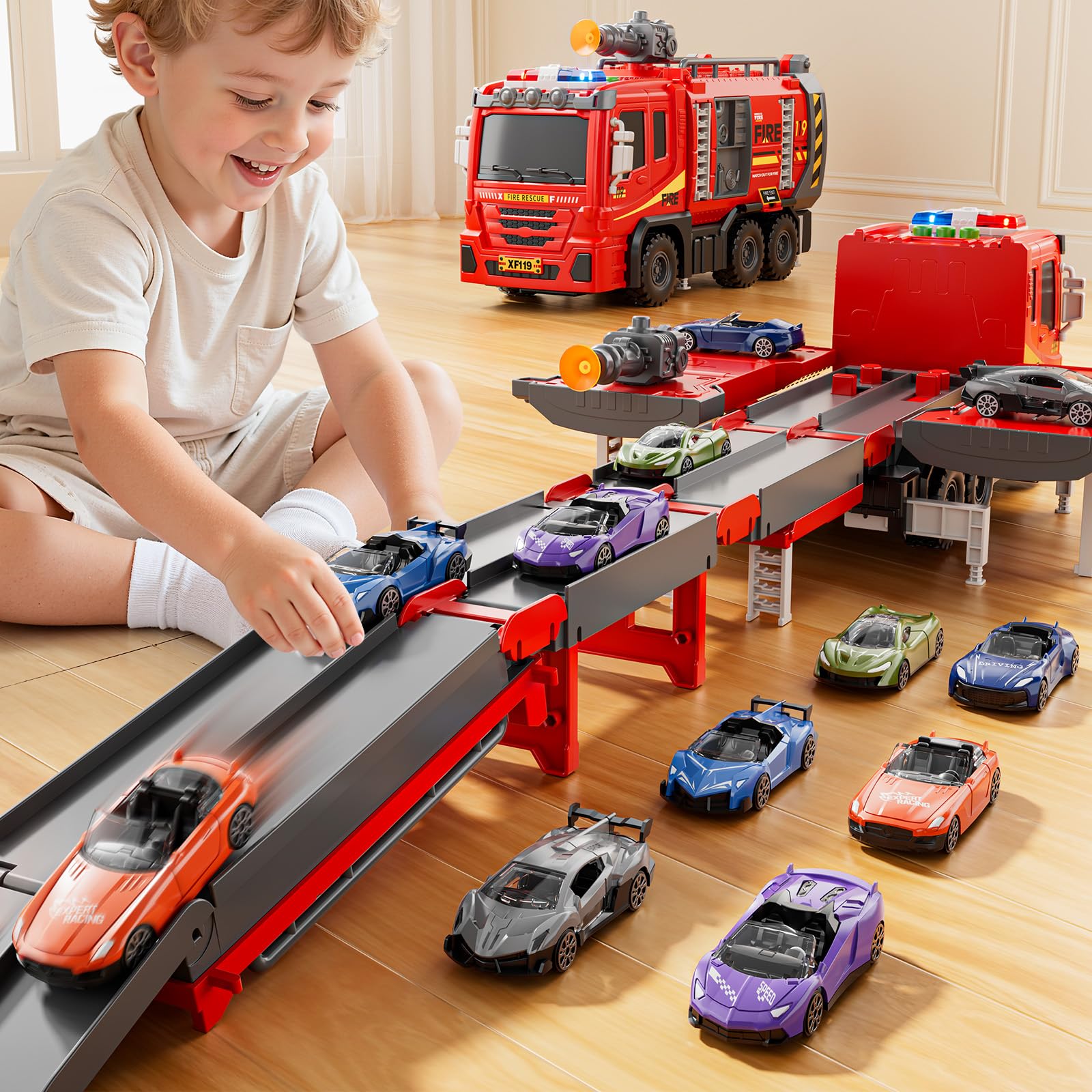 Camion dei pompieri giocattolo per bambini dai 3 ai 5 anni