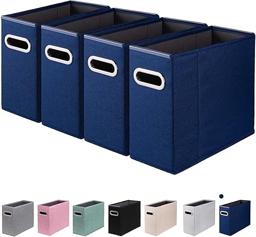 Vista 27 de Paquete de 4 organizadores de archivos tamaño carta, organizador de carpetas de archivos, caja de almacenamiento de tela, organizador de papel Verde