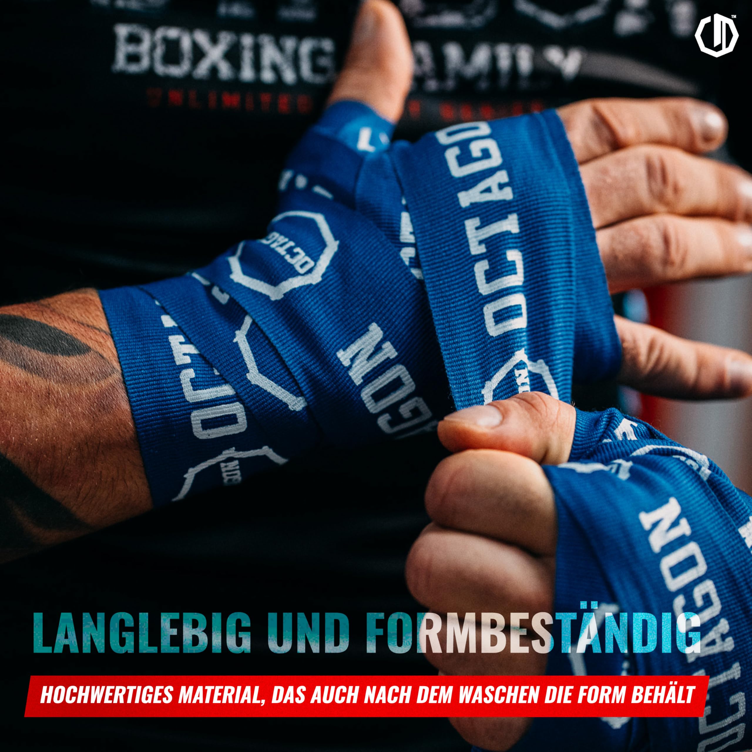 Bandagen Boxen - Boxbandagen mit Klettverschluss - Baumwolle Elastan - Boxen MMA Muay Thai Handbandagen