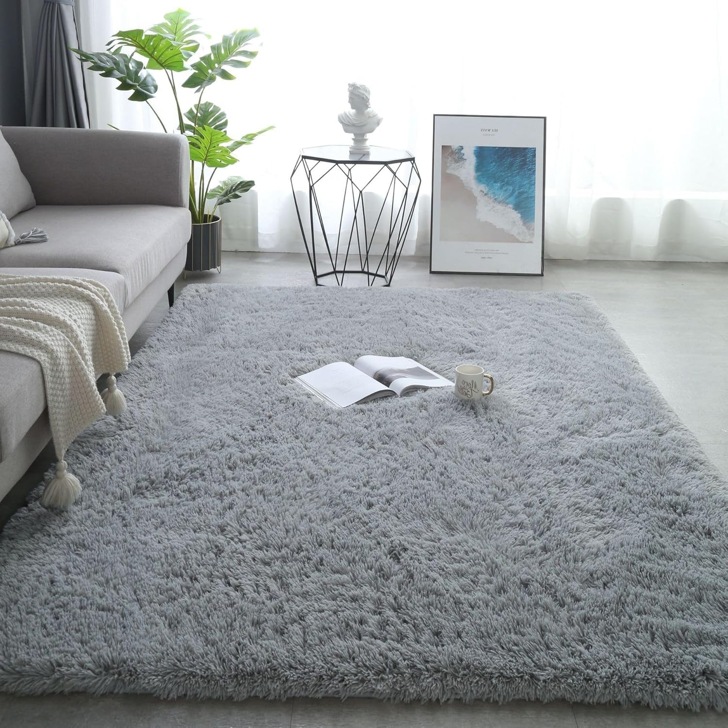 Tapis thermique confortable au toucher pelucheux pour décoration haut de gamme