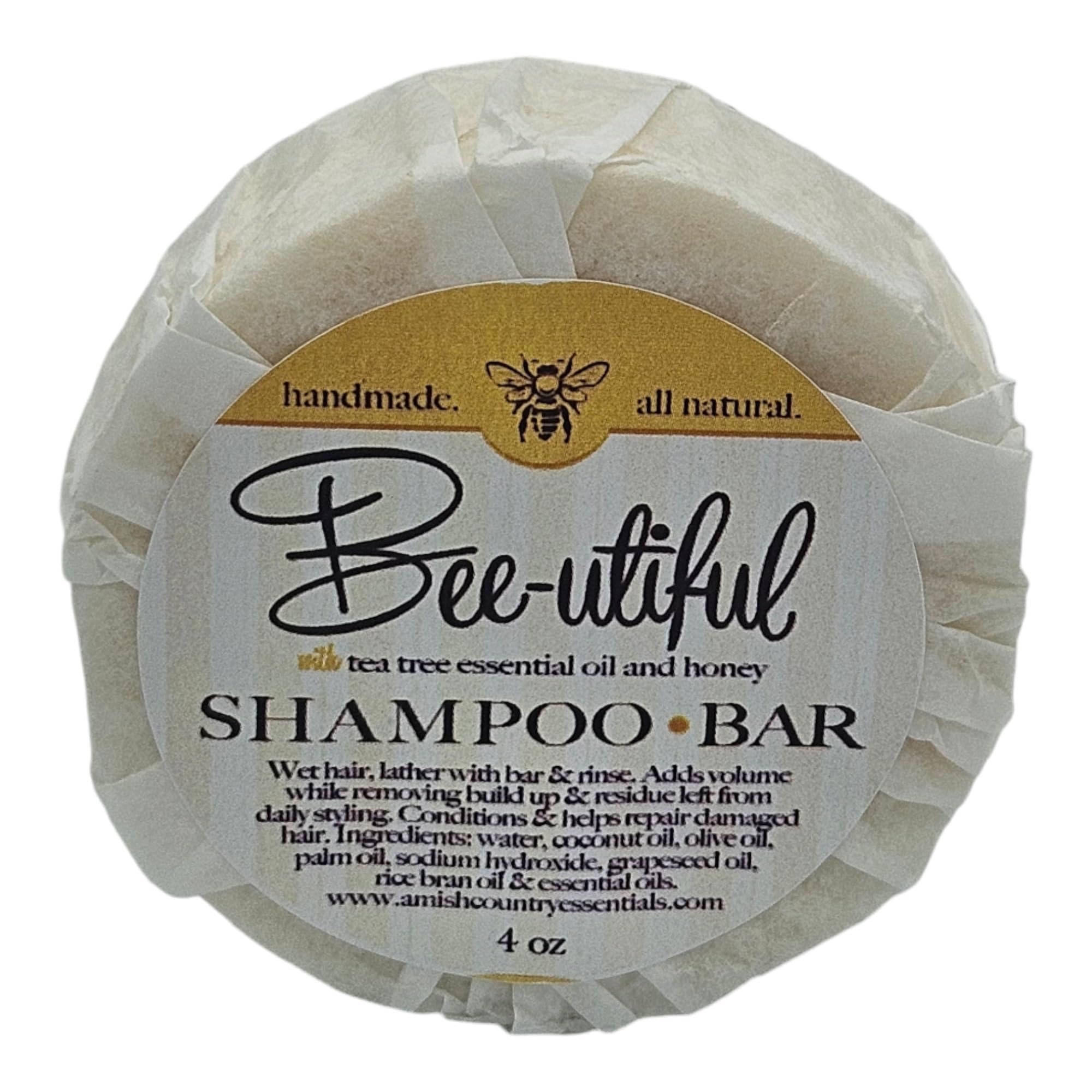 Bee-utiful Shampoo Bar – Nourishing Honey Tea Tree Hair Care, Eczema, Psoriasis, Itchy Scalp ReliefCompact by Design (Amazon-developed Certification)