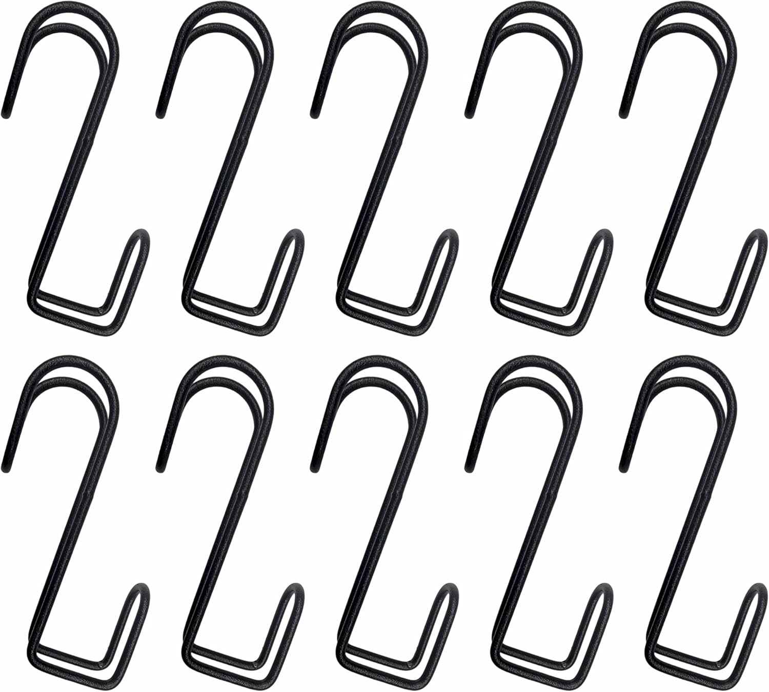 SCENIC ROAD 6-Inch Heavy Duty Metal S Hooks Bridle Hooks for Horse Tack, Accessories, Equipment, Horse Barn & Storage Rack Organizer, Powder Coated Metal Rack Holder, Made in USA, Pack of 10 (SRS6-10)