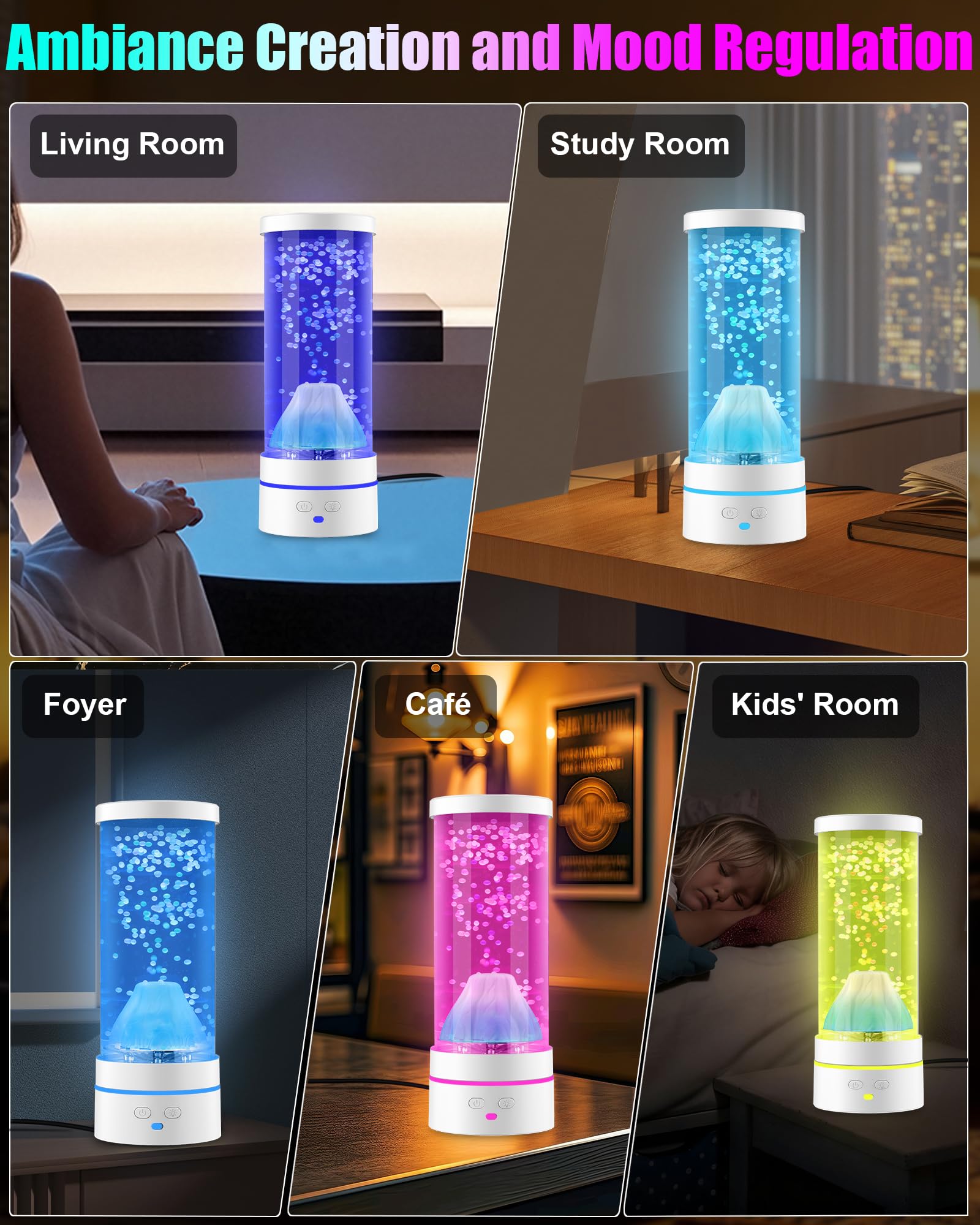 DoXtreme Lampada Montagna Innevata LED 29x10.5cm con Effetto Cascata, 17 Colori + 4 Modalità, Telecomando RF 15m - Lampada Atmosfera Neve per Camera, Ufficio, Regalo Bambini e Natale