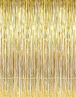 Vista 21 de GOER - Cortinas de tiras metálicas/oropel para fiestas, telón de fondo para fotos, cumpleaños, graduaciones, Año Nuevo, bodas, de 3.2 x 9.8 pies