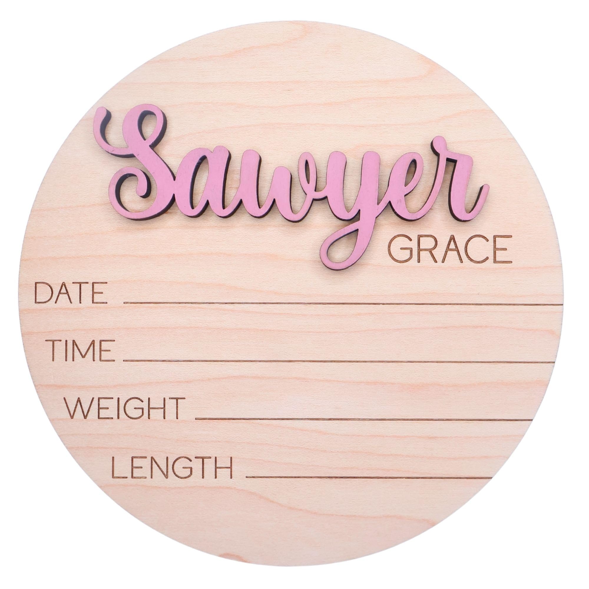 Newborn Baby Stats Sign