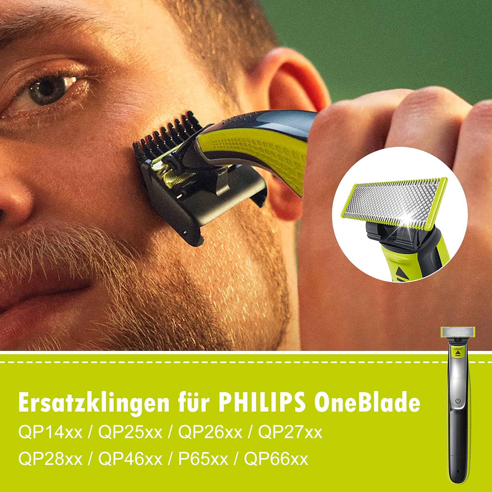 3 Stück Ersatzklinge für Philips, Face & Body Wasserdichte Ersatzköpfe, Edelstahl Klingen Einzeln verpackt