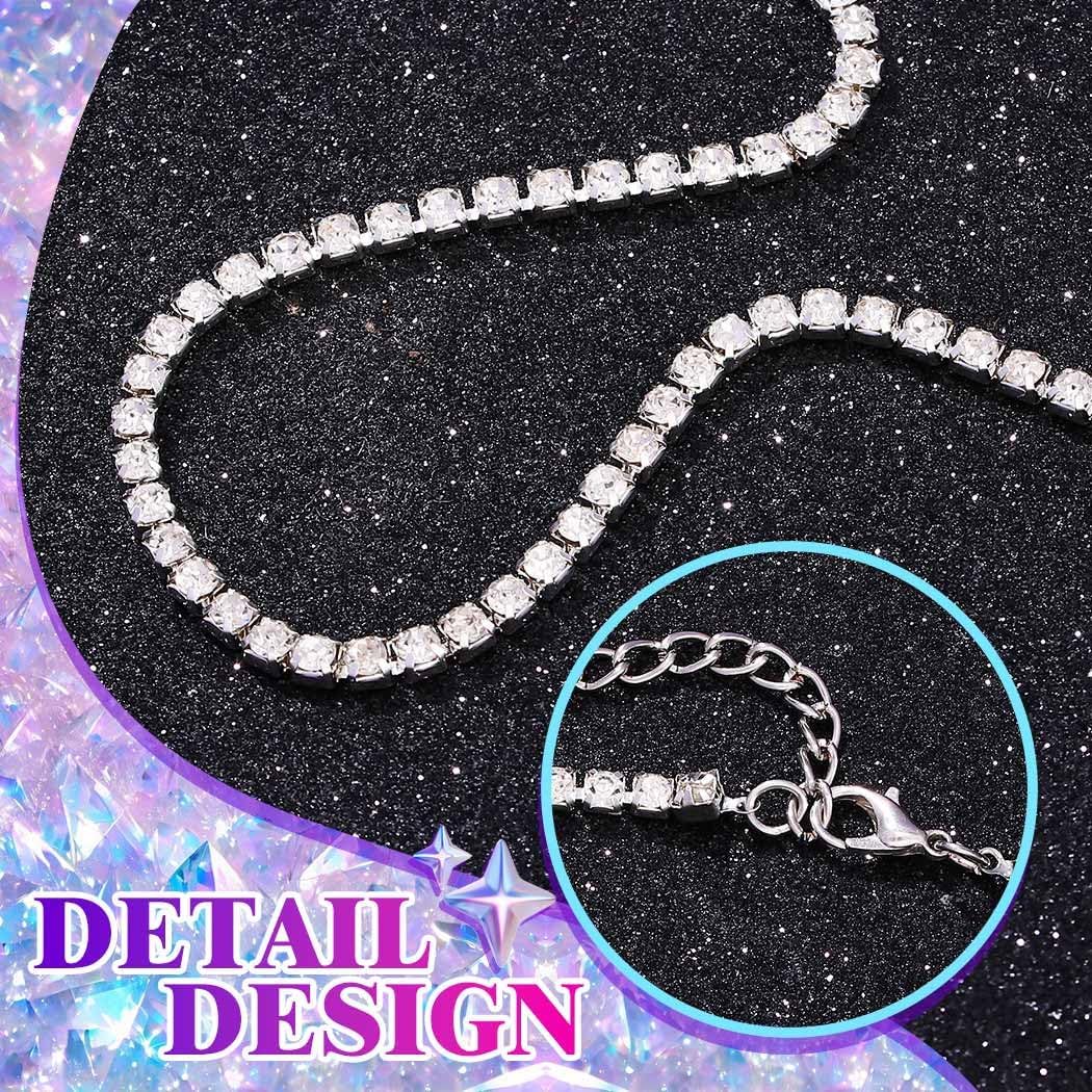 Rhinestone Thigh Garter Jewelry Silver Thigh Leg Chain for Women