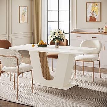Amazon.com - Tribesigns Modern Dining Table for 4-6 People
