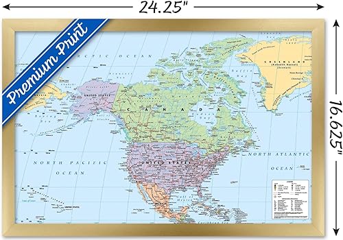 Miniatura 9 de Trends International North America Map 2023 Wall Poster
