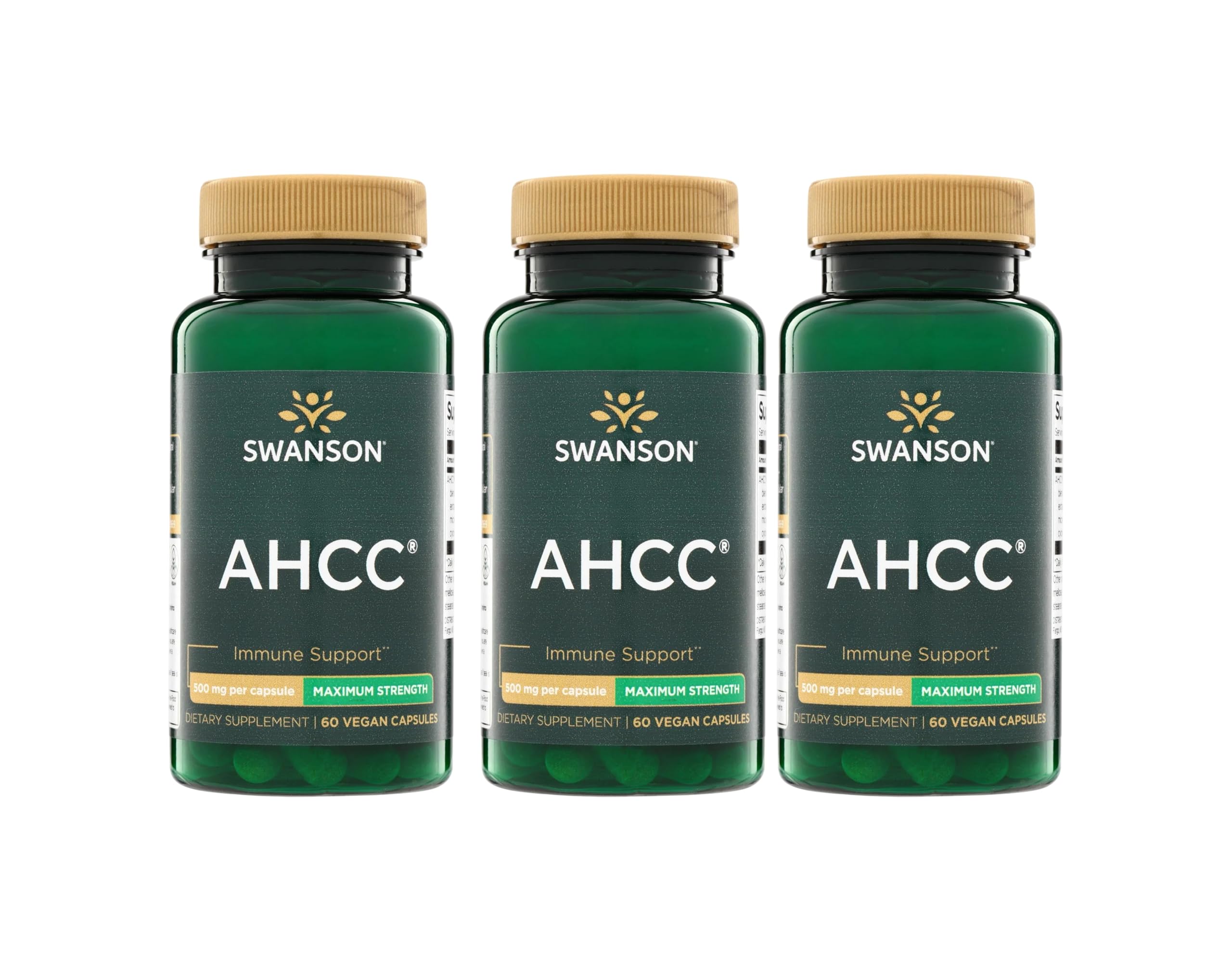 Swanson Maximum Strength AHCC Mushroom Extract, 500 mg, 60 Vegan Capsules — Amazon image 7