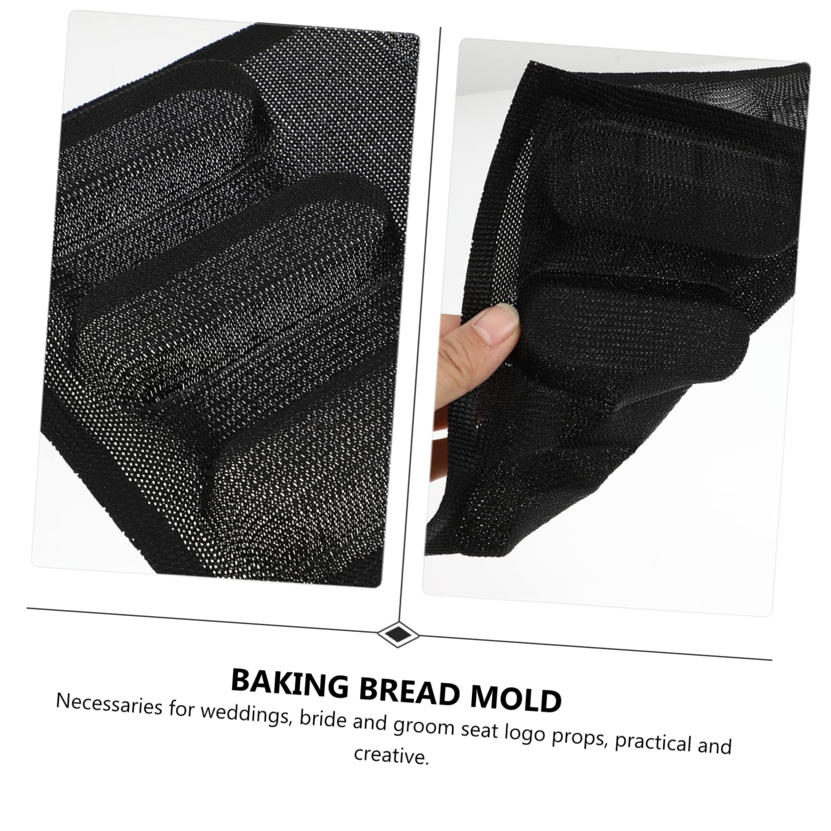 MAGICLULU Lot De 2 Moules À Antiadhésifs En Silicone Pour 6 Pains Plaque De Cuisson Respirante Noire