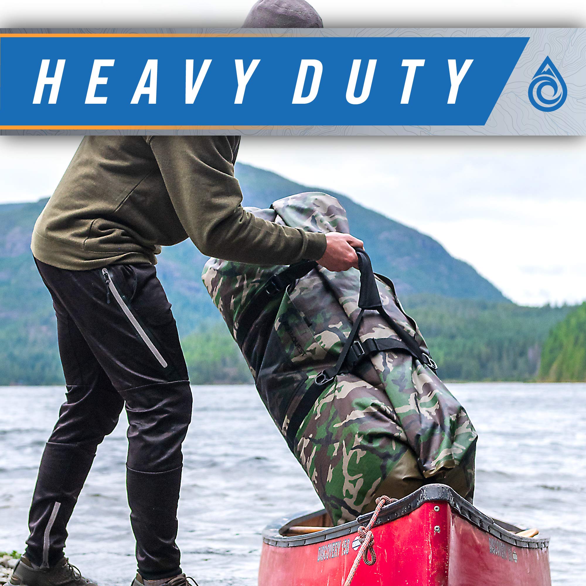 AquaQuest White Water Seesack (Duffel) – 100% wasserdicht, strapazierfähig, vielseitig – robuster Packsack für Reisen, Sport, Motorrad, Bootfahren, Angeln – Größen 50, 75 und 100 L