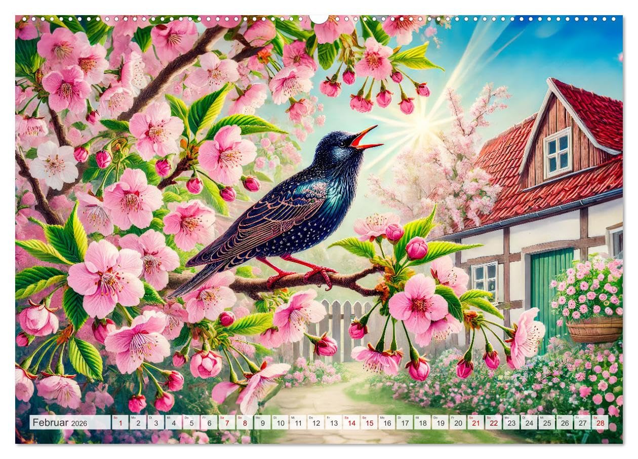 Tiere im Garten - Tierische Begegnungen in der grünen Oase (hochwertiger Premium Wandkalender 2026 DIN A2 quer), Kunstdruck in Hochglanz: Entdecken ... Tierwelt Ihres Gartens (CALVENDO Tiere)