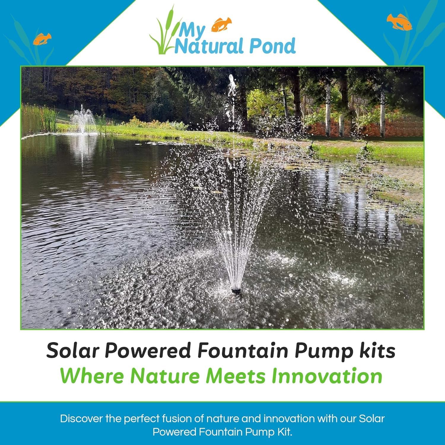 Powerful Twin Panel Solar Powered Fountain Pump Kit. NO Battery Included Requires Sun to Run. Complete kit with Three Fountain Patterns Included. USA Based Support (100 W)