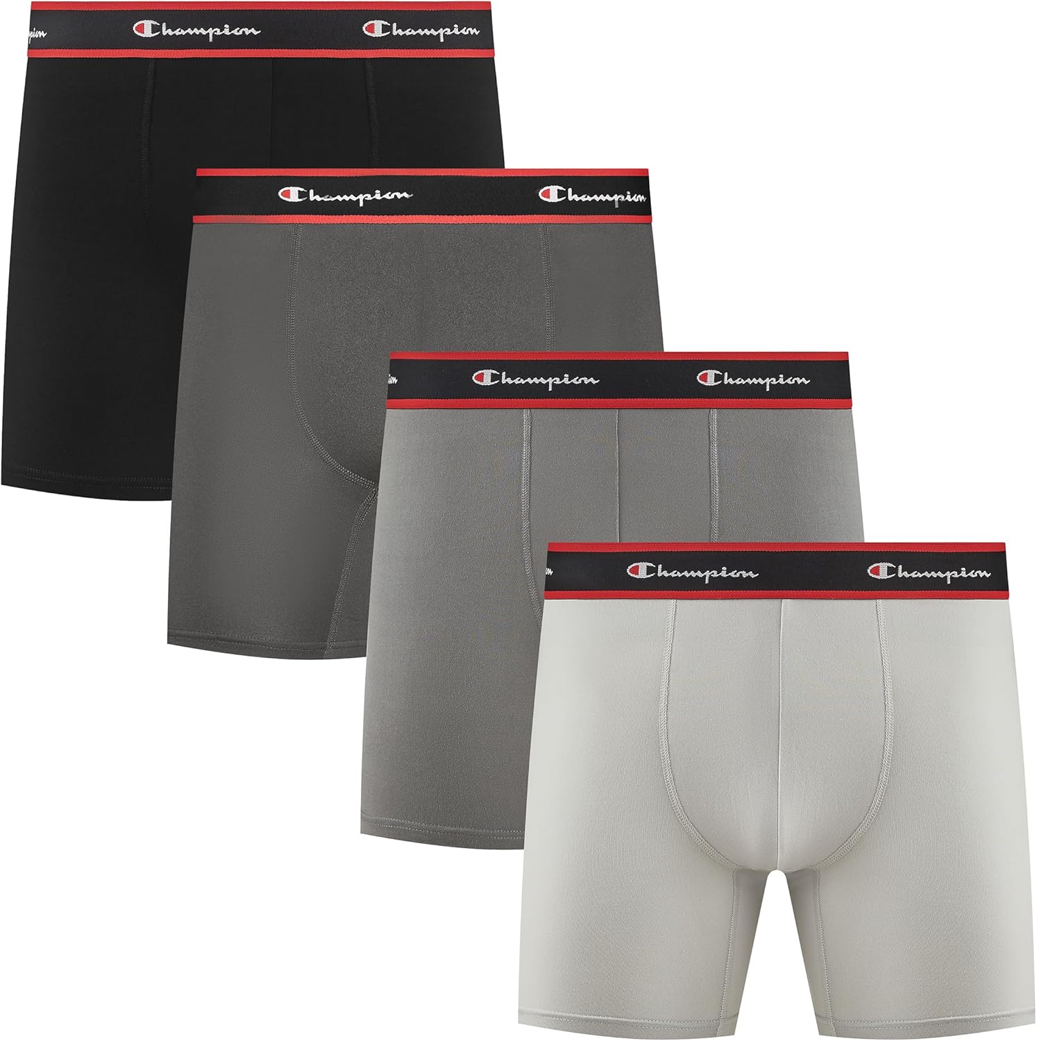 Champion Men's Performance Boxer Brief- 4 Pack