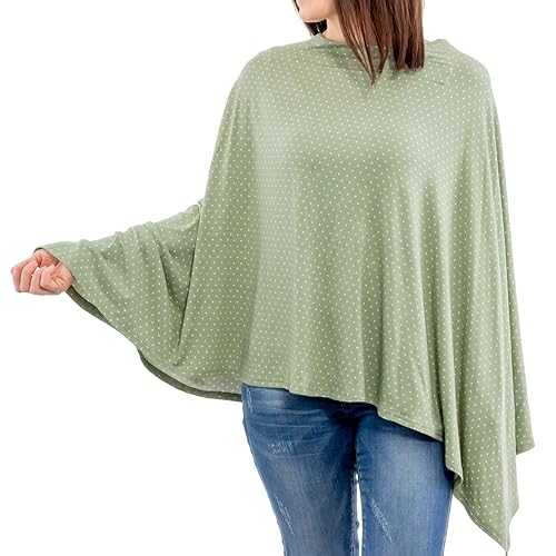 Miniatura 15 de WeeSprout Funda de lactancia para lactancia materna, poncho de lactancia suave y transpirable, inserto de cuello para vista manos libres, lavable a