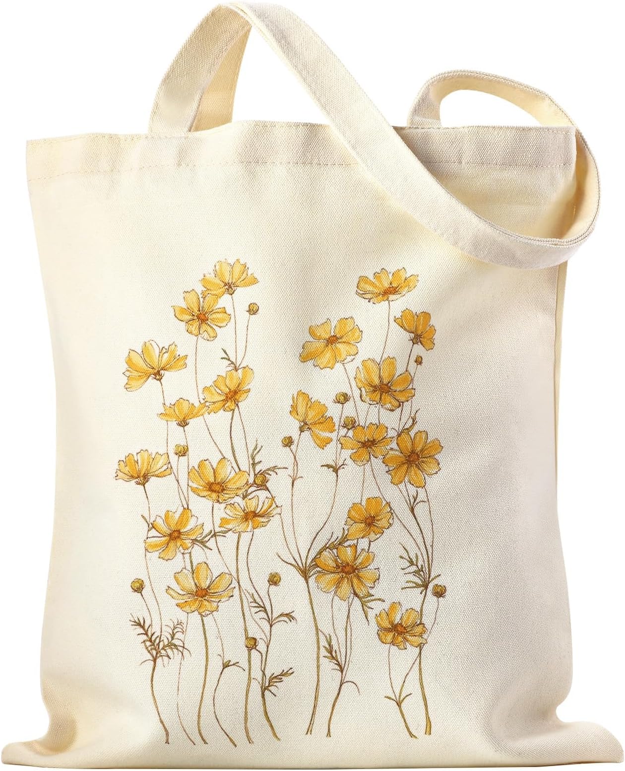 Canvas Tote Bag with Inner Pocket Women's Reusable Shopping Bag Washable Foldable Cat Cotton Canvas Bag For Women Girls Shopping Grocery