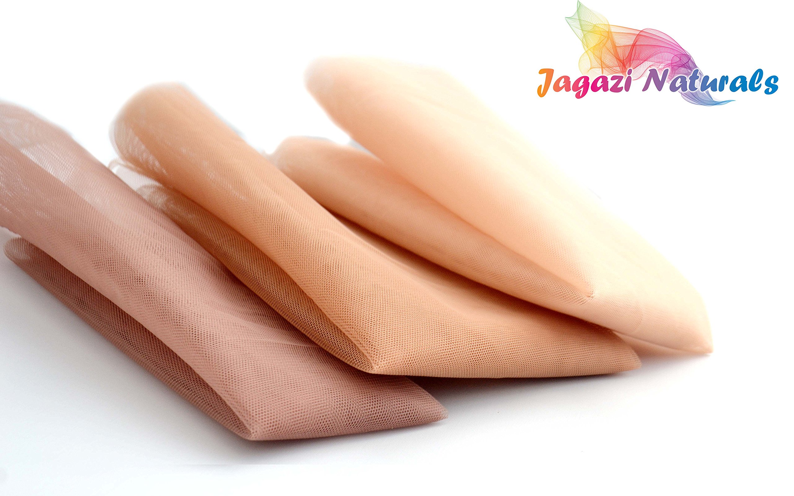 Jagazi Natural's 1 Yard of Lighter Brown Lace for making or Ventilating Lace Wig Cap e.g. Lace front or Full Lace Weaving by Jagazi