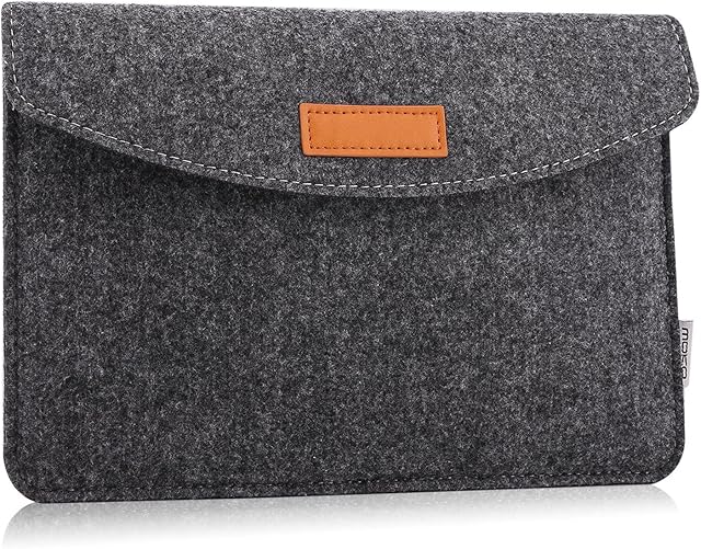 MoKo Universal 7-8 inch felt sleeve case - portable felt protective case for iPad Mini (6th Gen) 8.3 inch 2021, iPad Mini 5/4/3/2/1, Galaxy Tab S2 8.0, Tab A 8.0, ZenPad Z8s 7.9, Dark grey