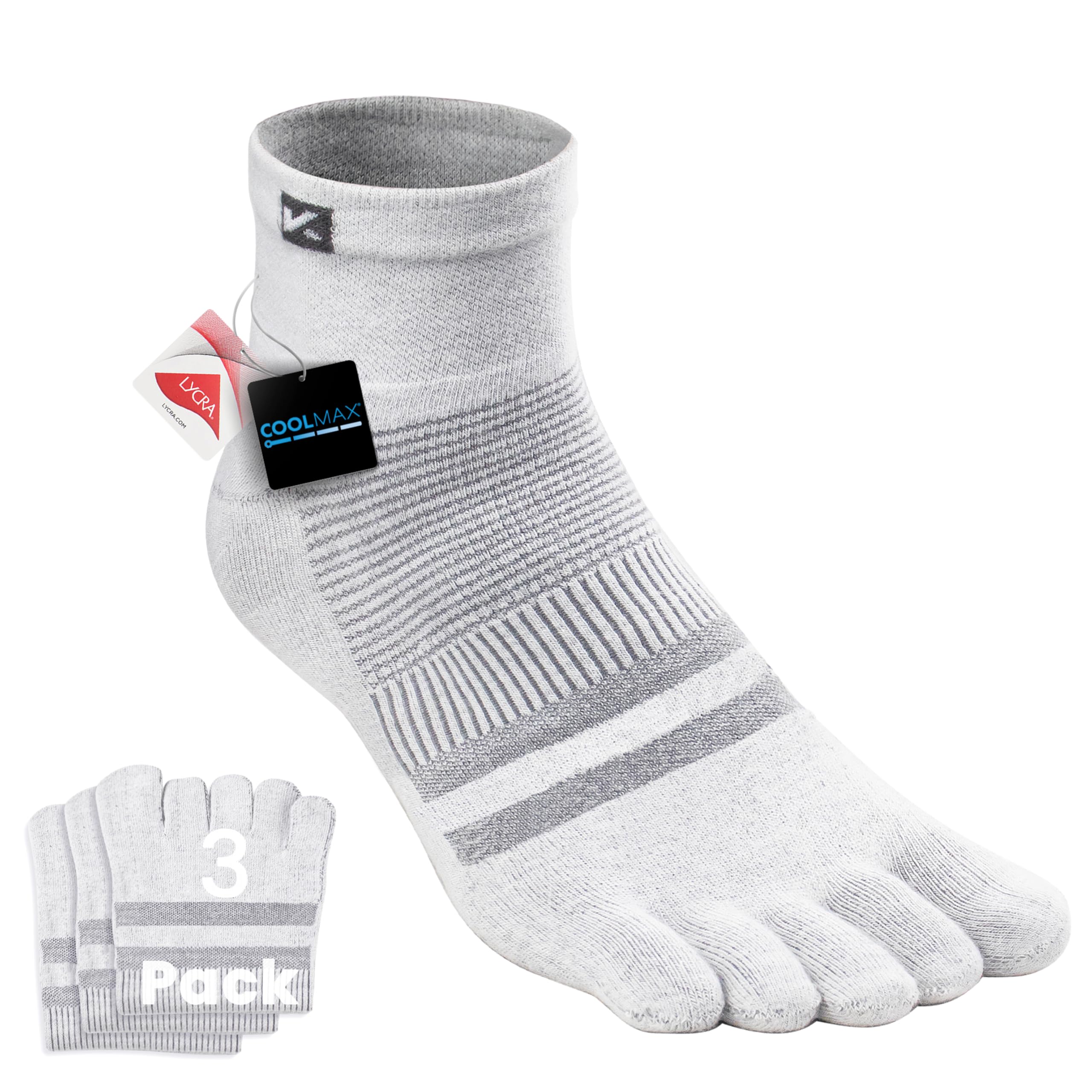 KWUKOTY Coolmax Sportsocken Herren Damen Laufsocken Knöchelsocken