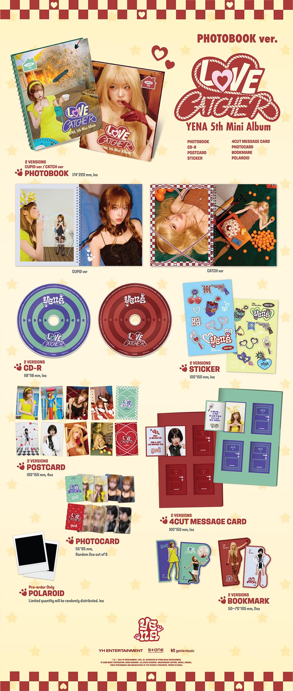 Amazon.co.jp: YENA (イェナ) - 5th Mini Album [ LOVE CATCHER ] 韓国