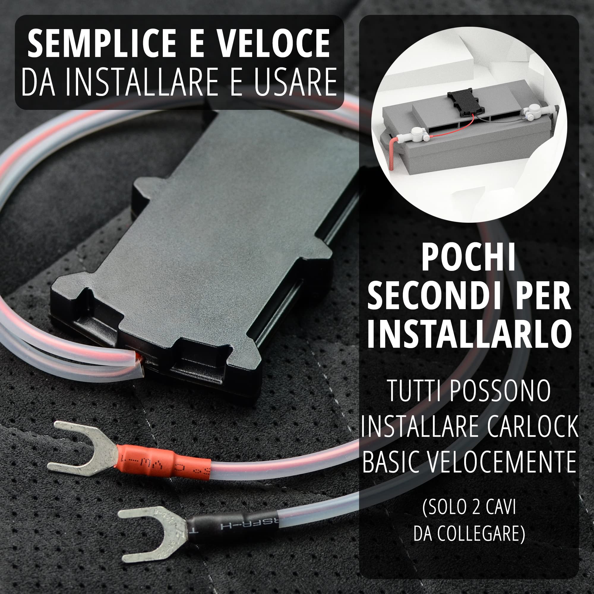 CARLOCK Sistema di Sicurezza Antifurto per Auto - Localizzatore GPS cablato per auto, Sensore di Vibrazione e TAG 2.0 - Sistema di Allarme - App Mobile e avvisi Istantanei - Tracker per Veicoli