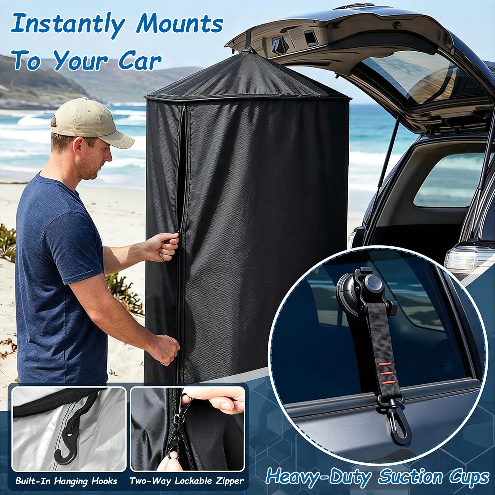 Tente De Douche Camping Portable,Cabine Suspendue Plage