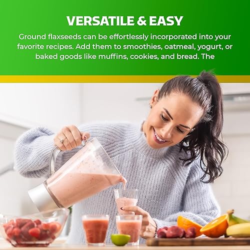 Miniatura 4 de Ava Farms Semillas de lino dorado orgánico  Semillas enteras de lino para batidos, hornear, cocinar, ensaladas y más  La semilla de lino dorado