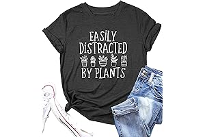 Garden Plant Shirt for Women Easily Distracted by Plants
