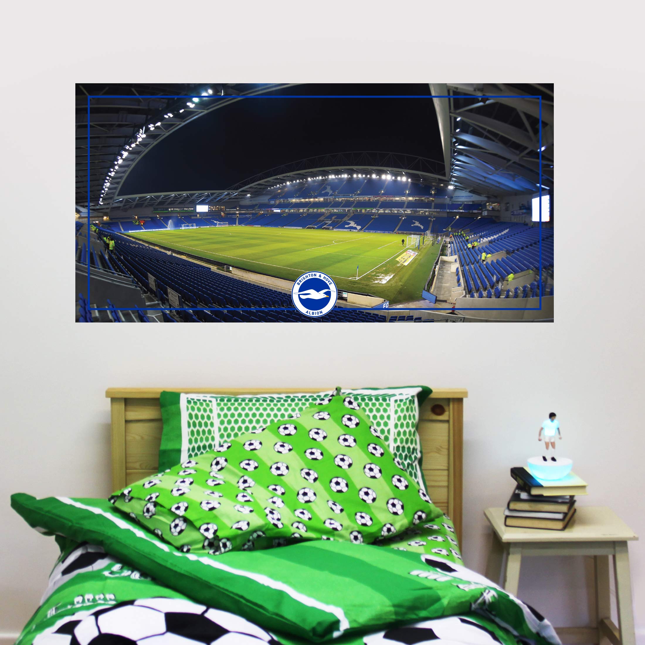 Beautiful Game Official Brighton & Hove Albion Football Club Amex Stadium Wall Sticker Mural (90Cm X 45Cm)