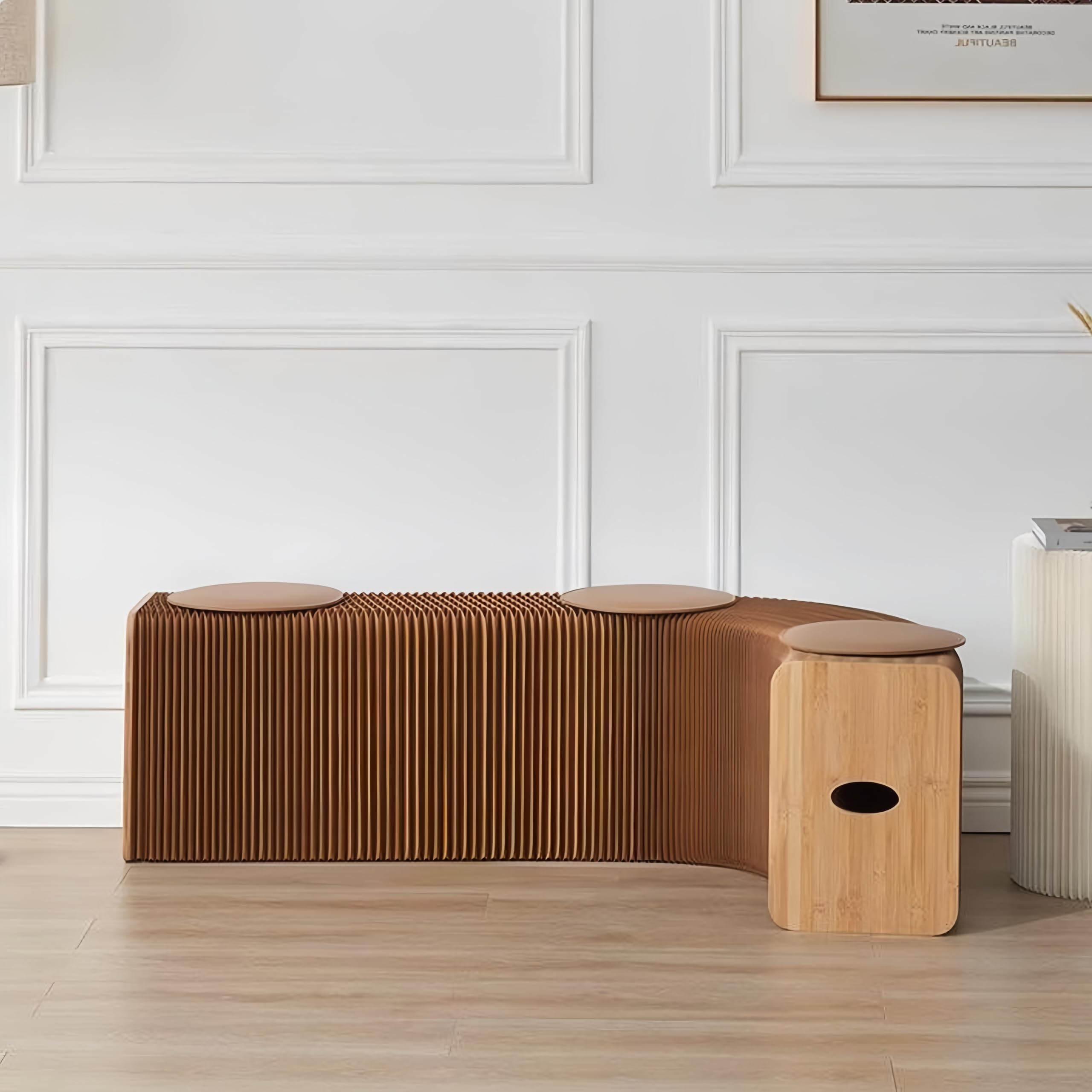 Amazon.co.jp: 折りたたみ椅子 紙 アコーディオン 椅 子ペーパーベンチ