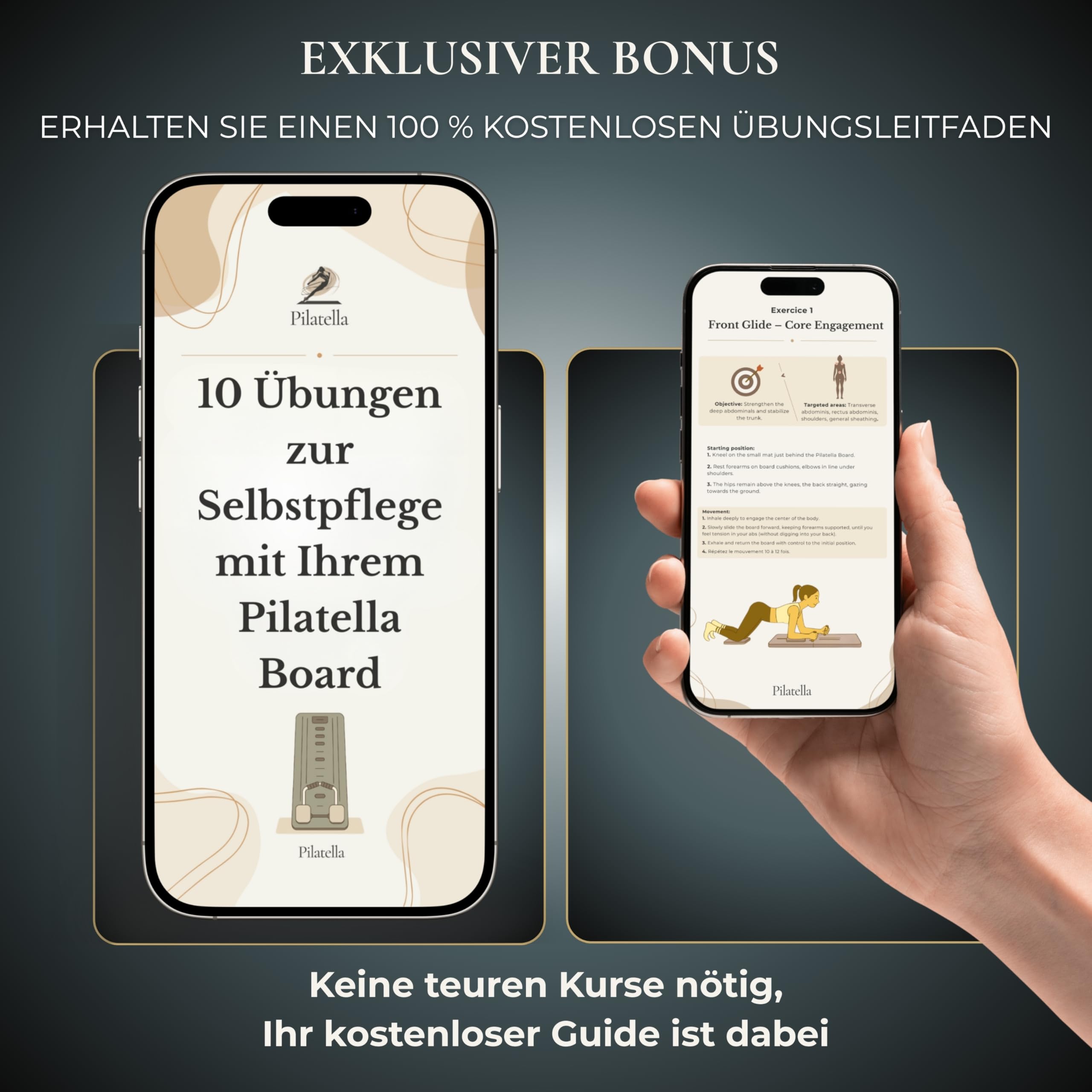 Pilates Board Faltbar 5-in-1 | Reformer Pilates Maschine für Zuhause, Pilates Brett, Fitness Board, Mini Pilates Reformer Premium + Ebook 10 Übungen