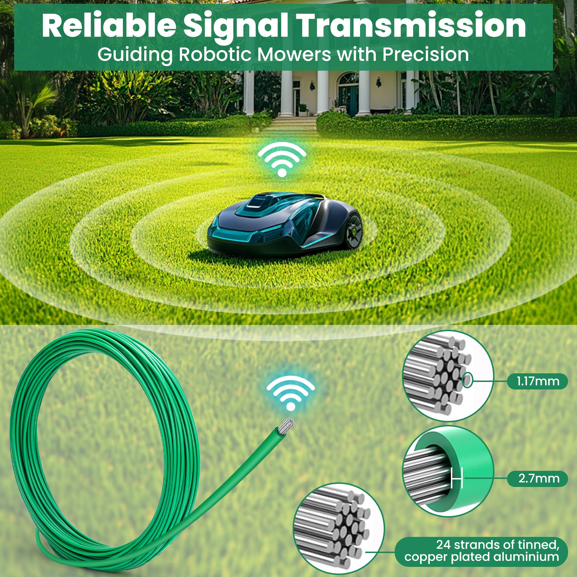 Kit Cavo Perimetrale Robot Tagliaerba 125m + Picchetti - Compatibile Con Gardena, Bosch, Worx - Foto 13