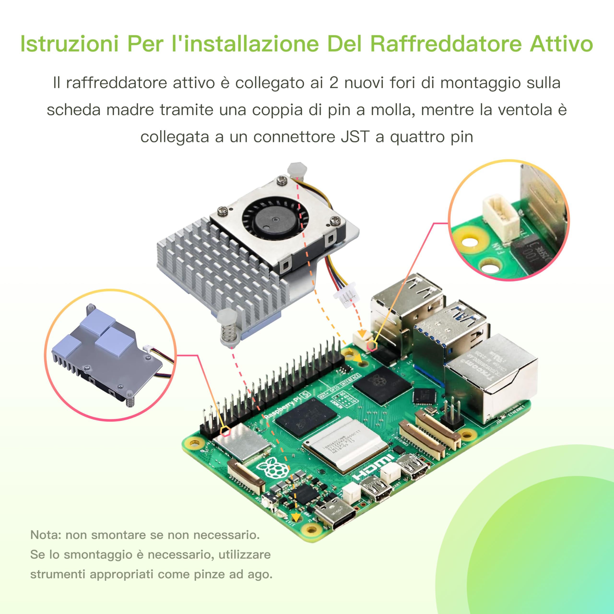 iRasptek Starter Kit For Raspberry Pi 5 8GB RAM - Edizione OS-Bookworm da 64GB preinstallata(Custodia rosse e bianca)