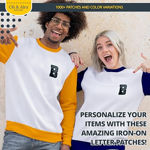 Miniatura 79 de Parches de letras termo-adhesivas de alta calidad – Lindas letras para ropa – Parche universitario para ropa – Letras bordadas de 4 1/2 parches