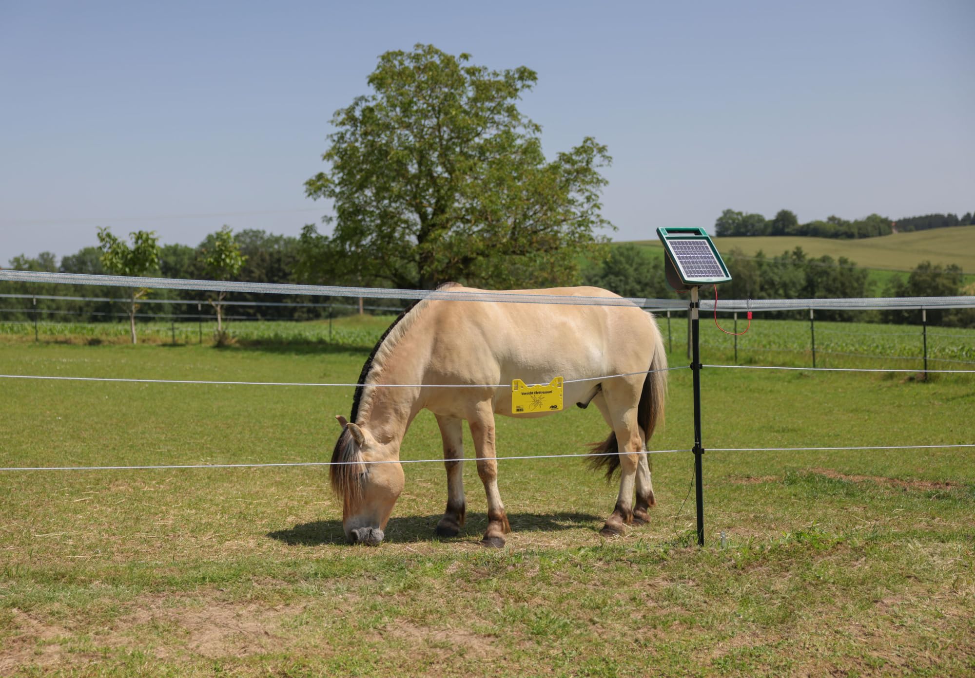 AKO Sun Power S 1000, Weidezaungerät Expert, 12 V Solargerät, Input 1.40 J, max. Spannung 11.000 V, für Zäune bis 10 km, 5 Jahre Garantie, Made in Germany
