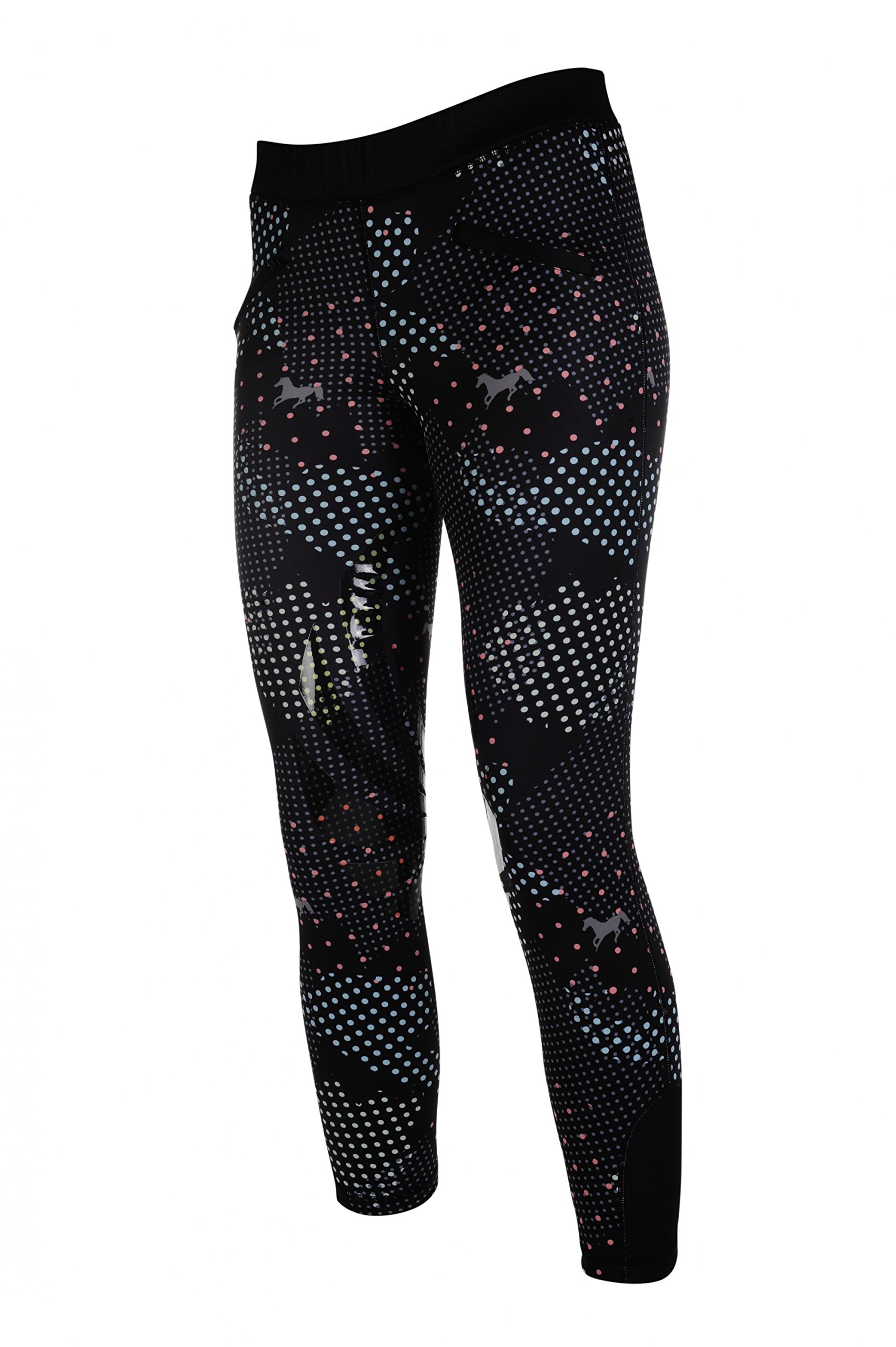 HKM - Reitleggings -Fancy- Silikon-kniebesatz9195, Pantaloni Unisex - Adulto