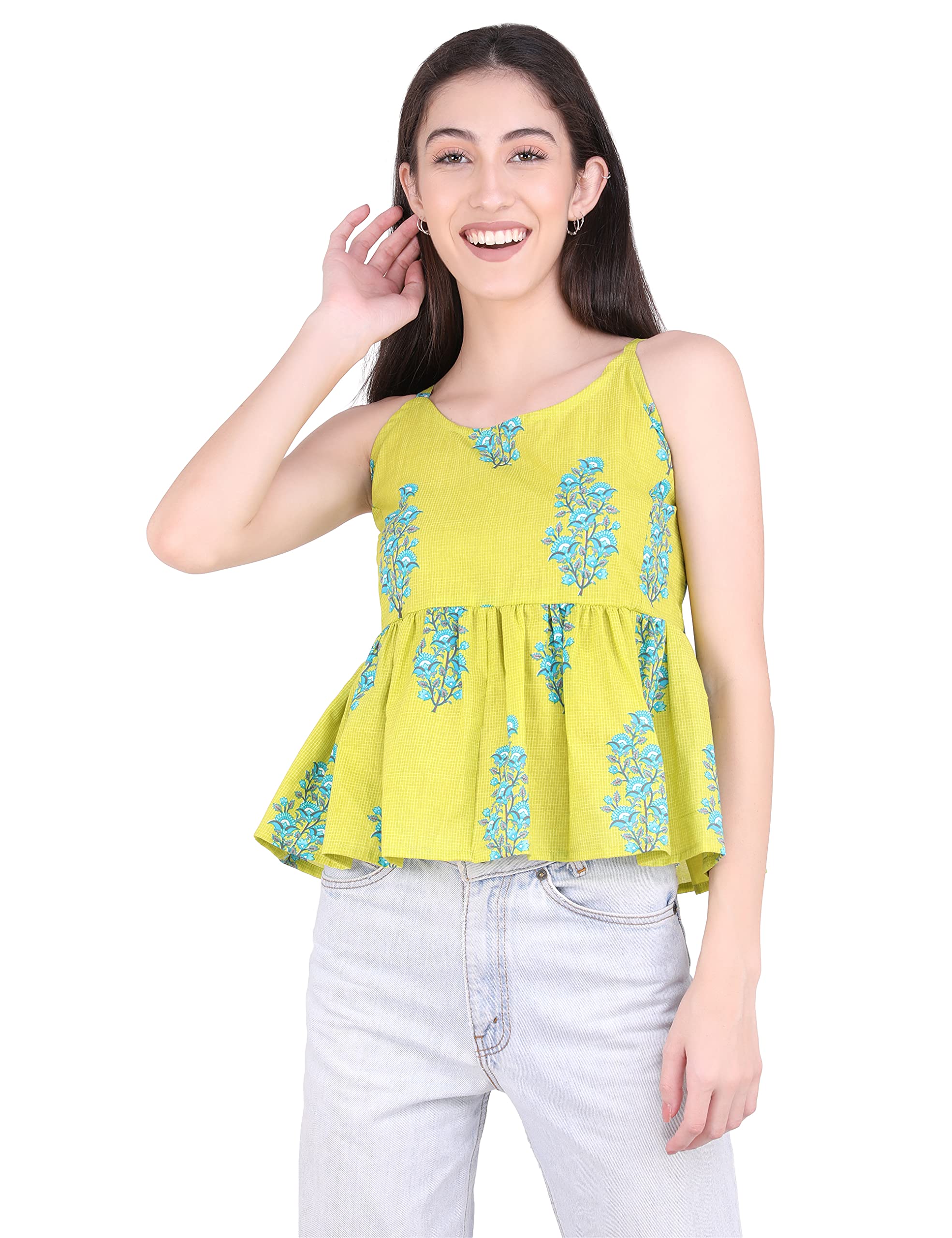 unfakenow Women Printed Cotton Cami Top-picture-39