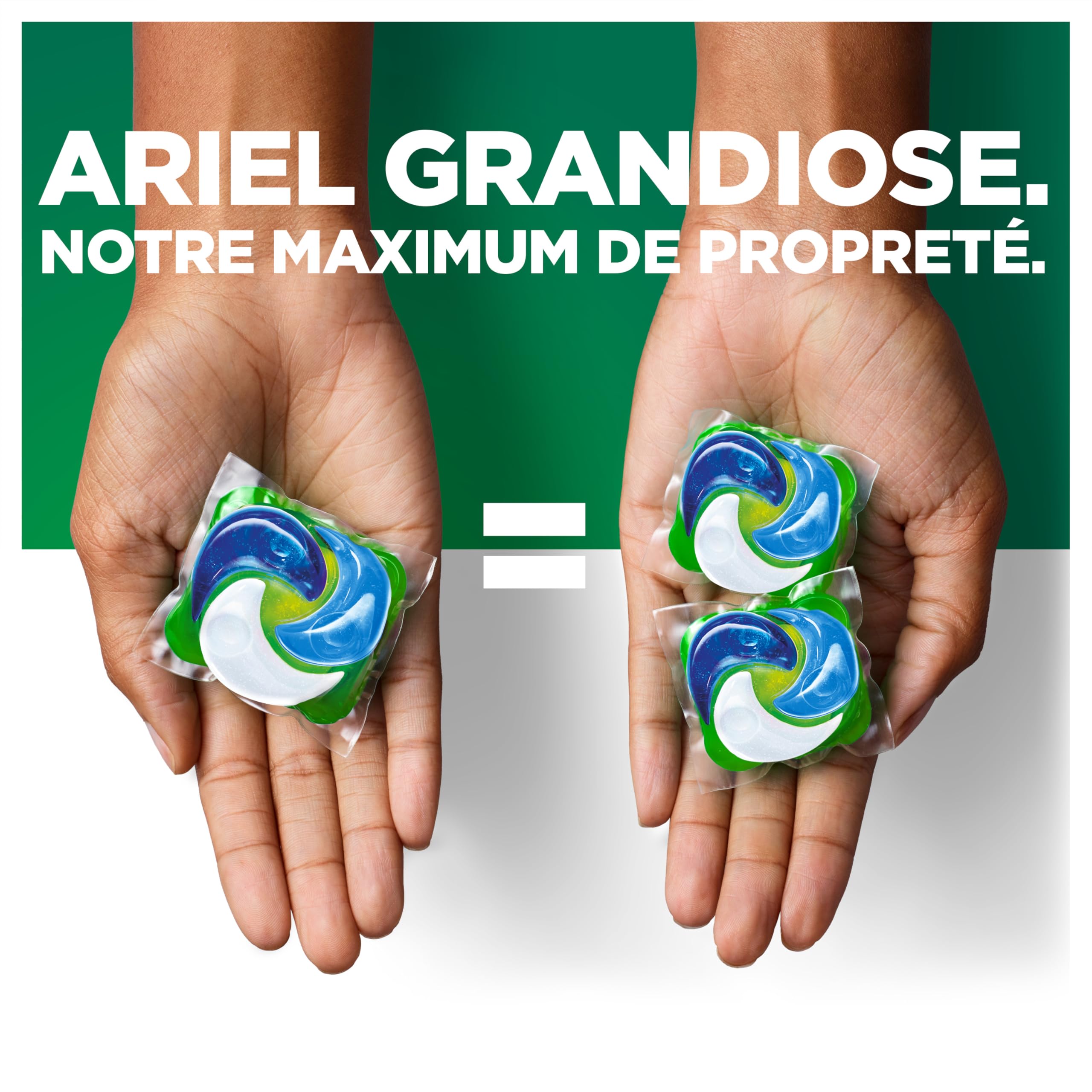 Ariel PODS Grandiose Lessive en capsule Fraîcheur Alpine x60 | 60 lavages (4x15). Idéal Pour Les Lessives Mixtes. Dissolution Rapide Même à Froid. Fabriqué en France
