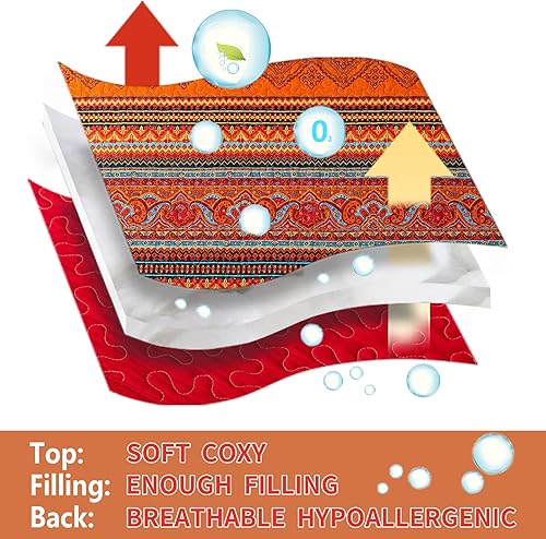 Miniatura 4 de Juego de edredones de tamaño Queen  Colchas de algodón tamaño Queen  Juegos de ropa de cama acolchados suaves y ligeros a rayas (90 x 98 pulgadas)