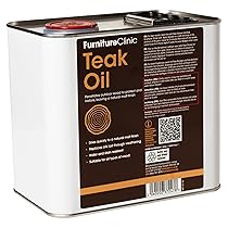 Furniture Clinic Olio per Teak – Olio per legno da esterni, protegge mobili da giardino – Ripristina il legno e previene l’essiccazione- Asciugatura rapida – Finitura opaca naturale – 2,5 L