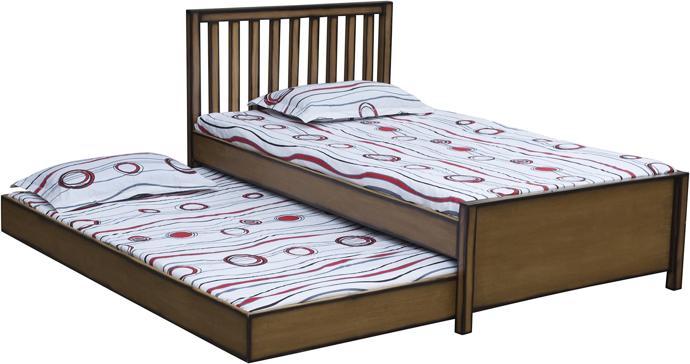 MUBELL Comodo Trundle Space Saving Double Bed King Size (Beige)