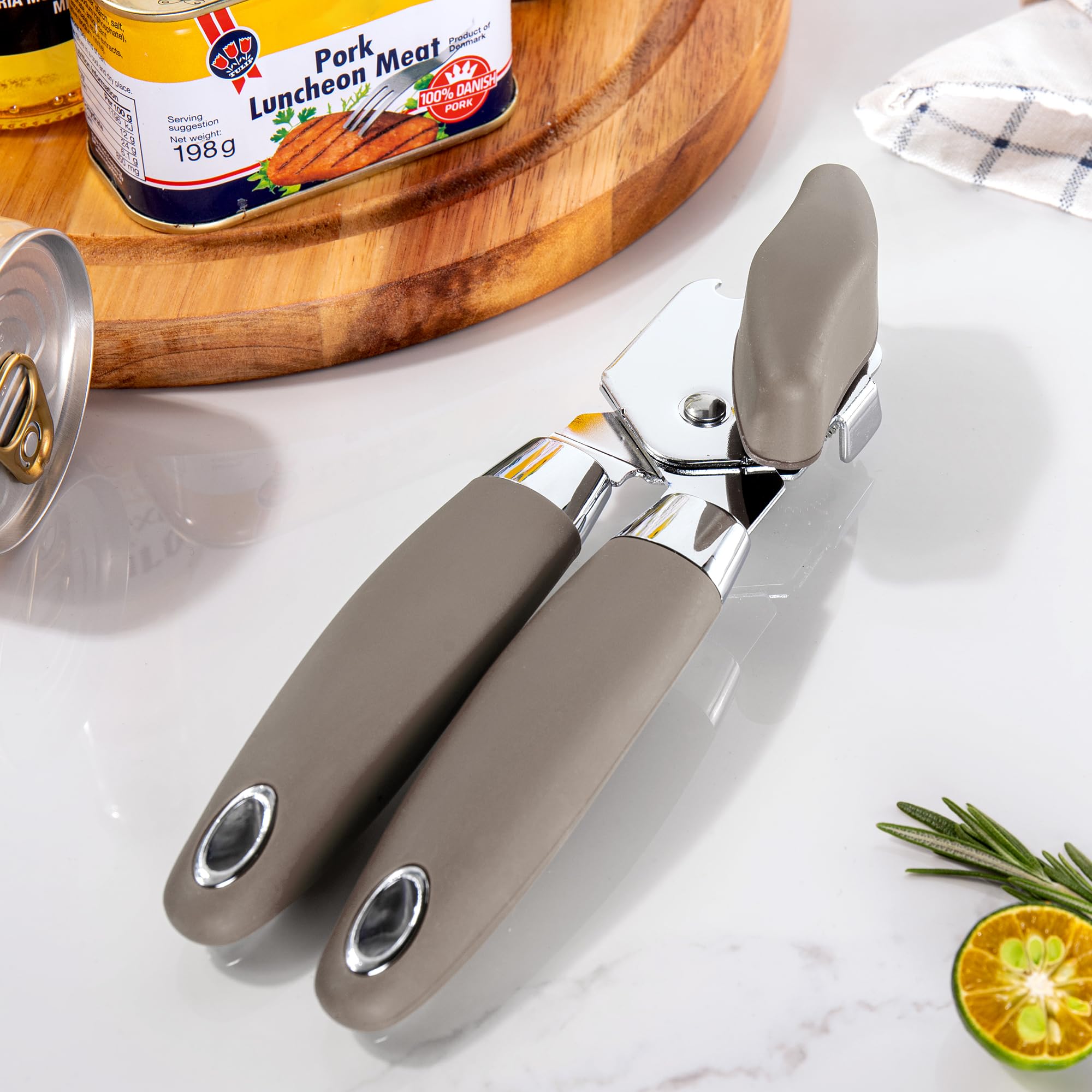 Apriscatole manuale in acciaio inox, multiuso portatile resistente, ruota di taglio super affilata